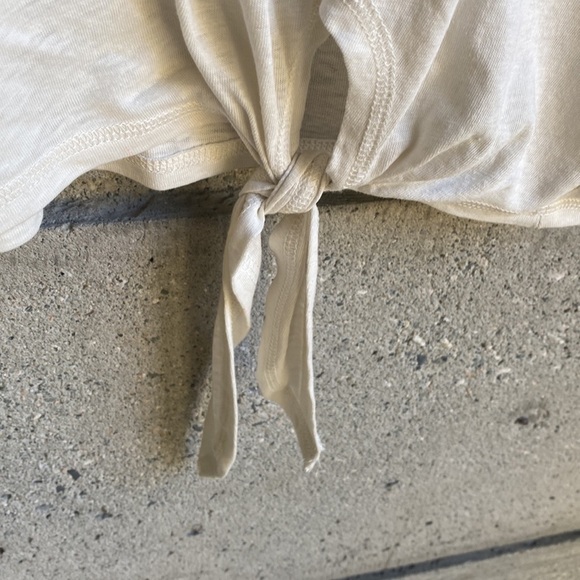 Paper Label Tie Front Boxy Tee - Picture 6 of 8